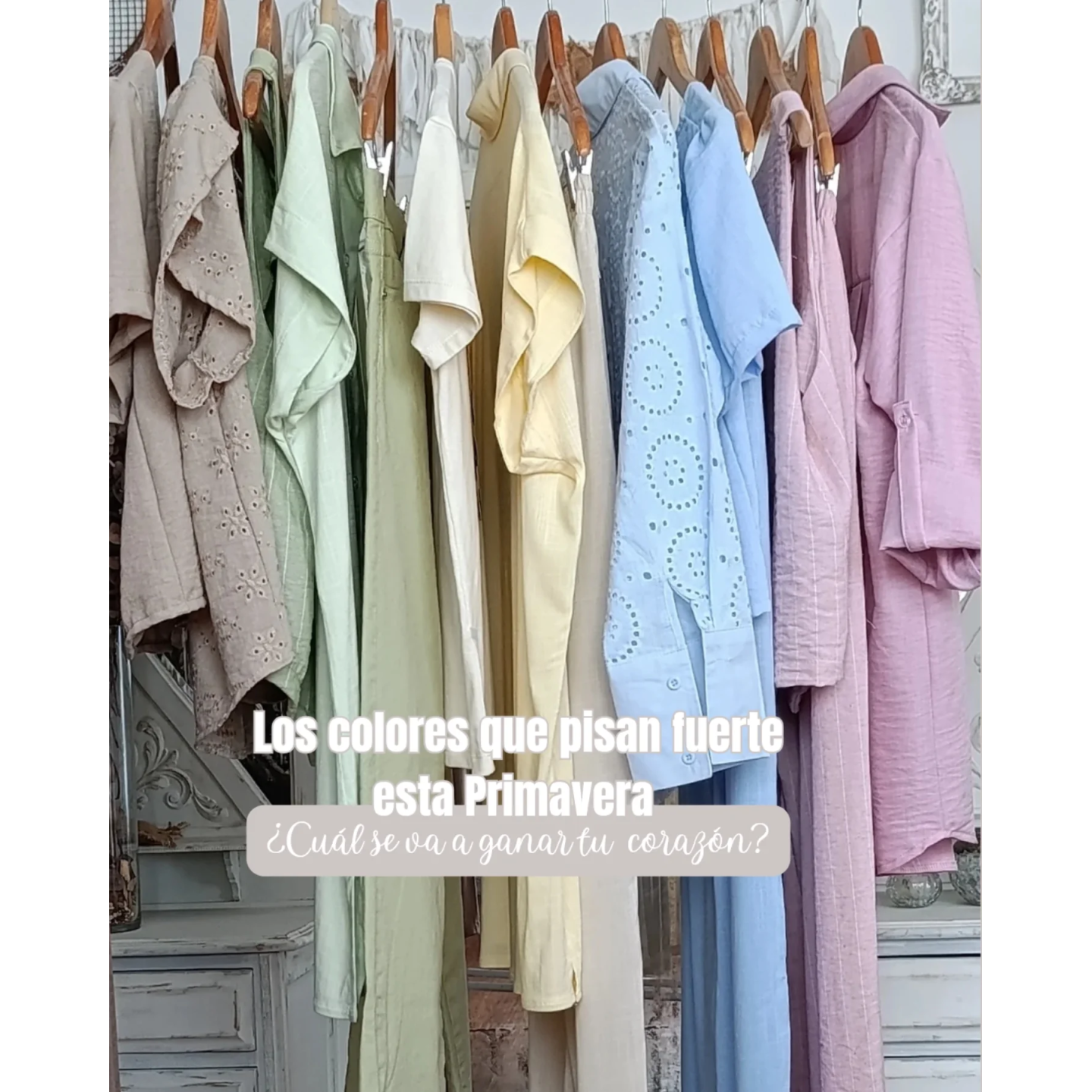 Prendas en colores pastel
