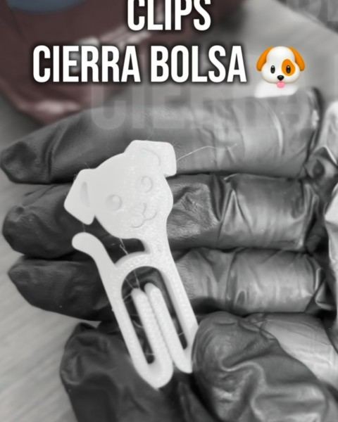 Clips cierra bolsa con animalitos y soportes de auriculares