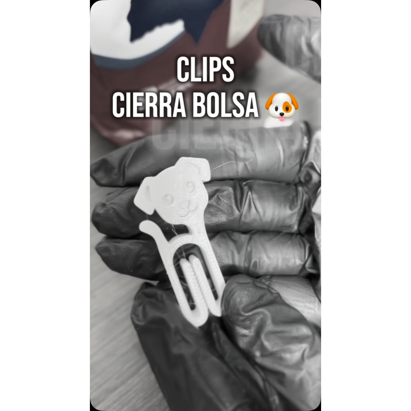 Clips cierra bolsa con animalitos y soportes de auriculares