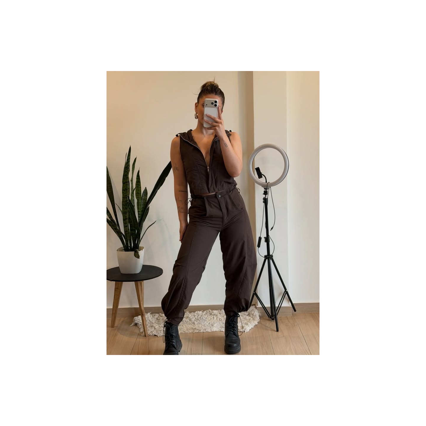 Conjunto parachute choco
