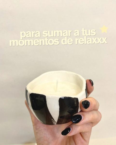 Velas de soja en cerámica