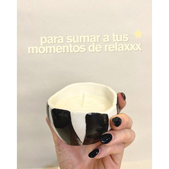 Velas de soja en cerámica