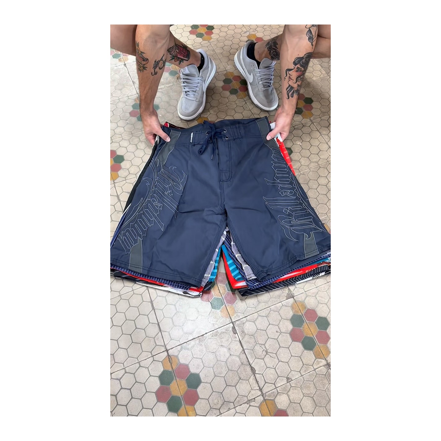 Mallas largas y boardshorts
