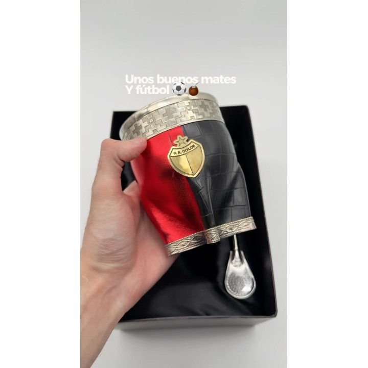 Mates de Colón y Unión (mate + bombilla + caja)
