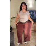 Maxi palazos con cintura tejida