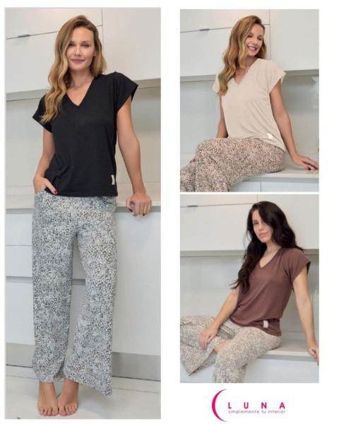 Pijamas largos y de corazones