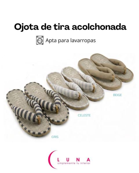 Ojotas de tira acolchonada