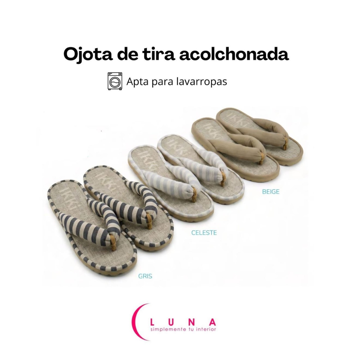Ojotas de tira acolchonada