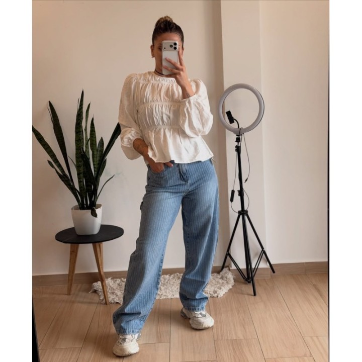Jeans carpintero rayas