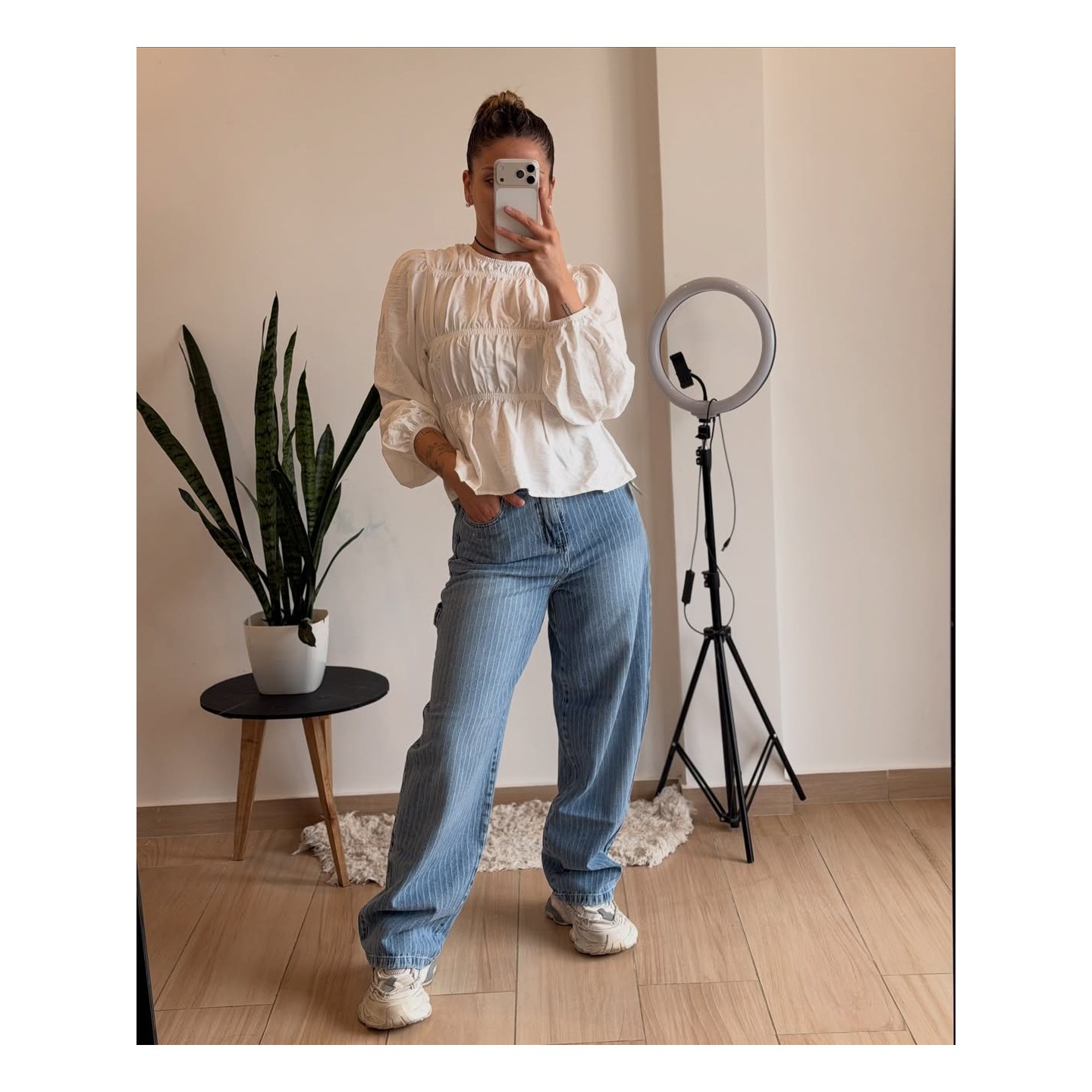 Jeans carpintero rayas