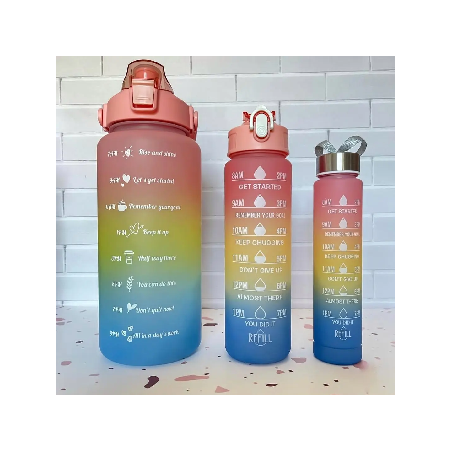 Botellas y vasos
