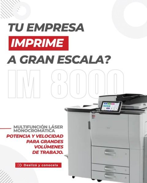 RICOH IM 8000 – multifunción láser monocromática