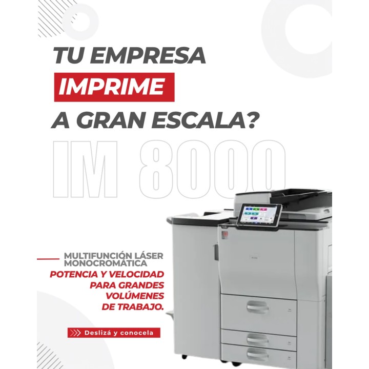 RICOH IM 8000 – multifunción láser monocromática