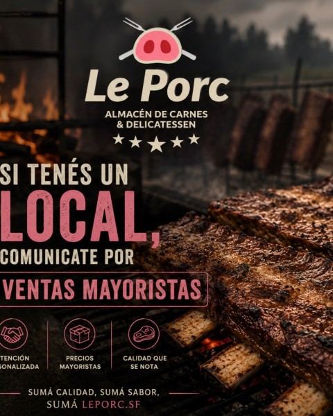 Venta mayorista de carnes para comercios