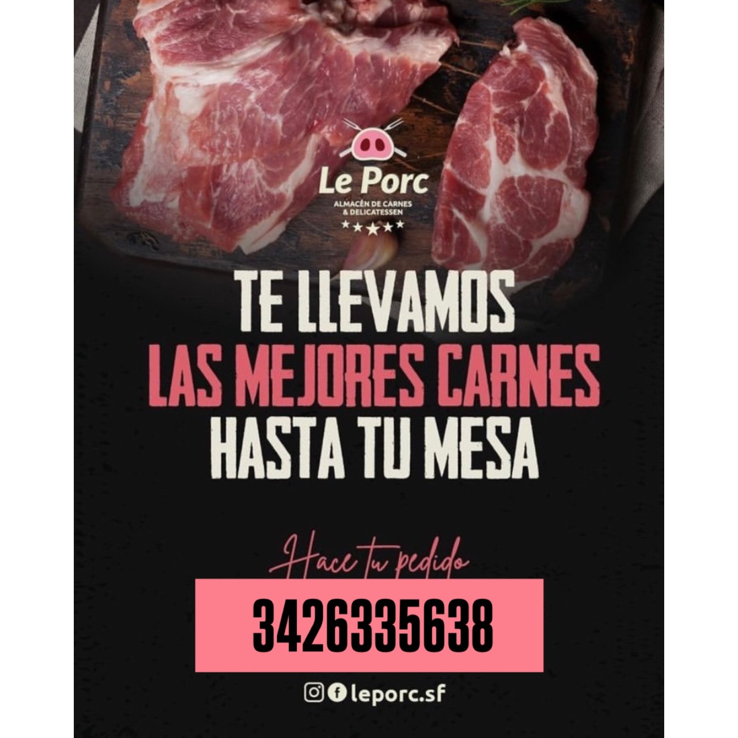 Venta mayorista de carnes para comercios