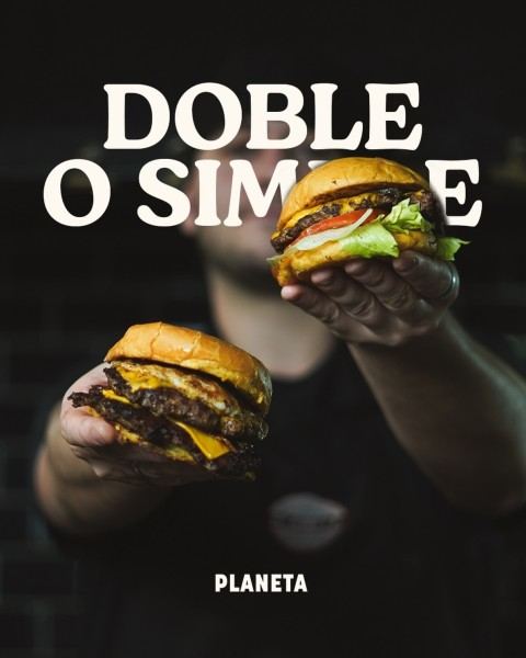 Hamburguesas doble o simple