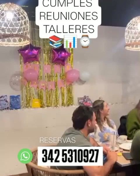 Espacio para cumples, reuniones y talleres