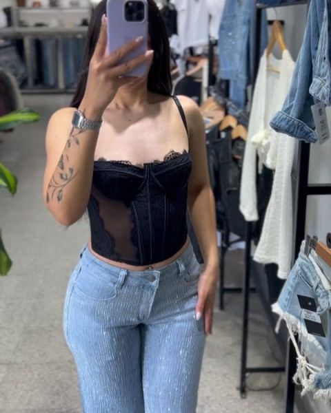 Top corset negro