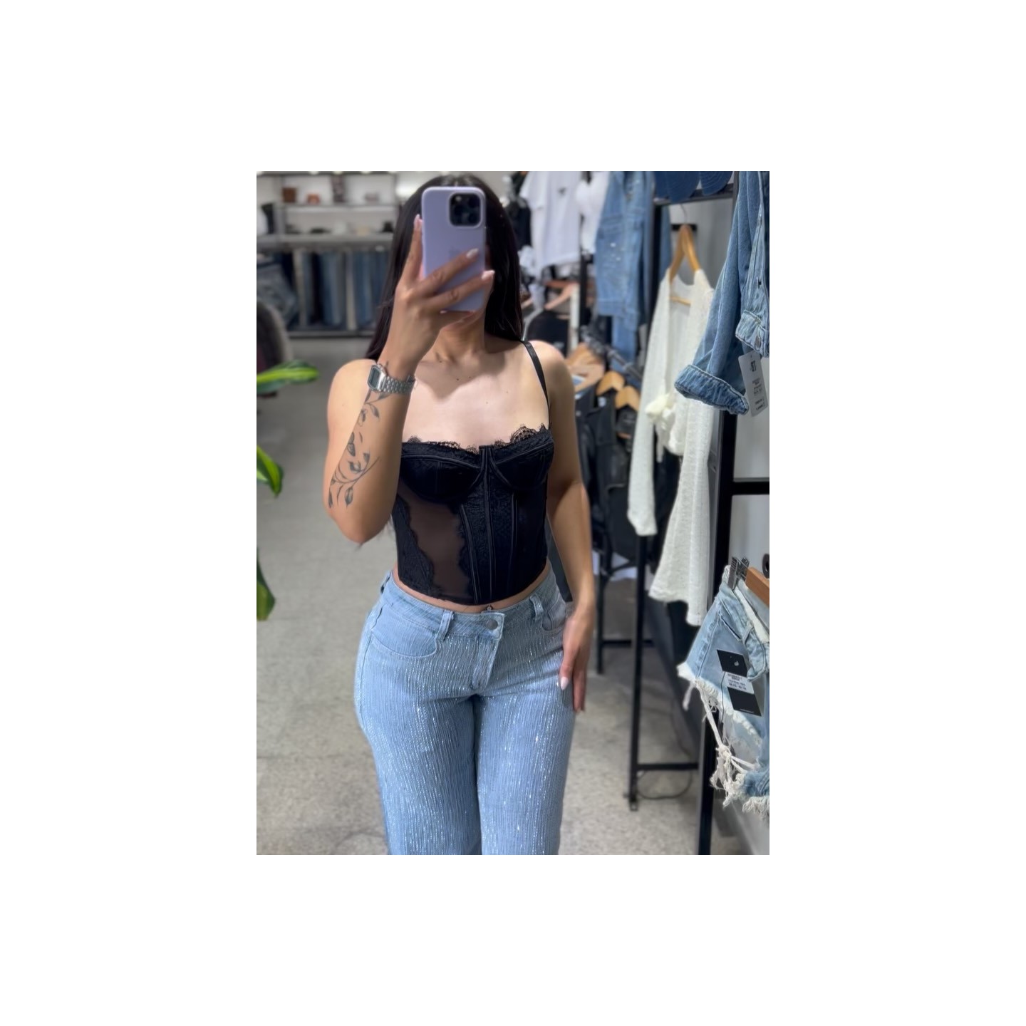 Top corset negro