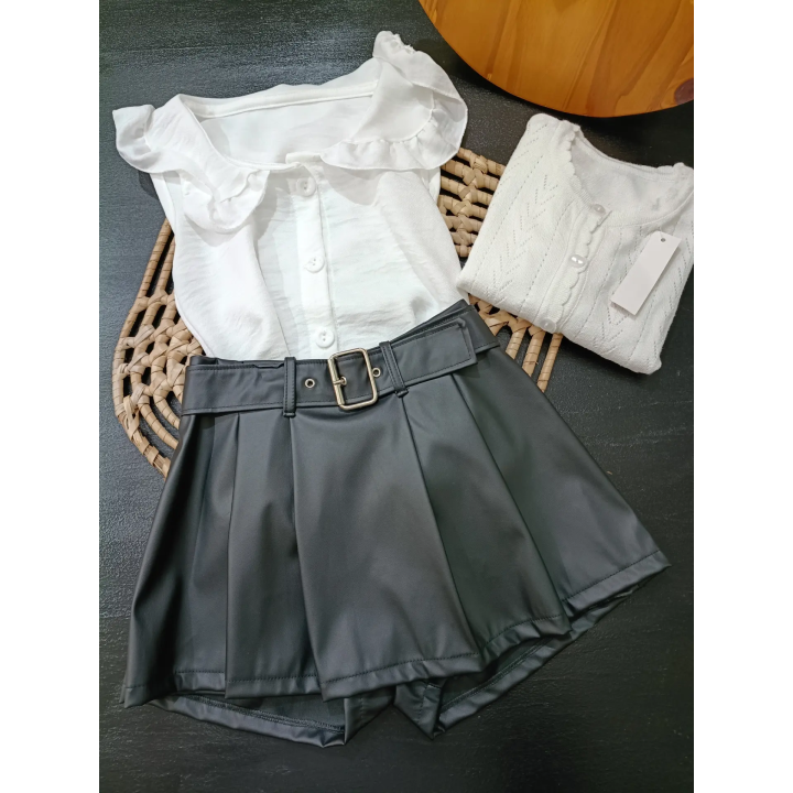 Pollera short negra infantil