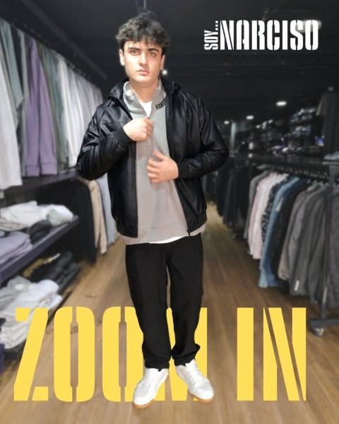 Campera negra de hombre