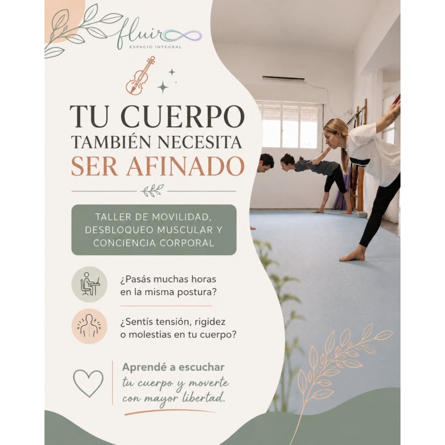 Taller de movilidad, desbloqueo muscular y conciencia corporal
