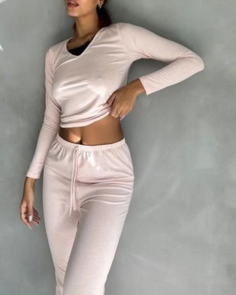 Pijama Flori de modal manga larga