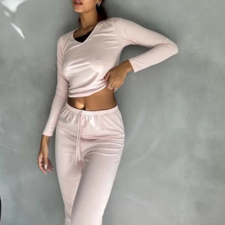 Pijama Flori de modal manga larga