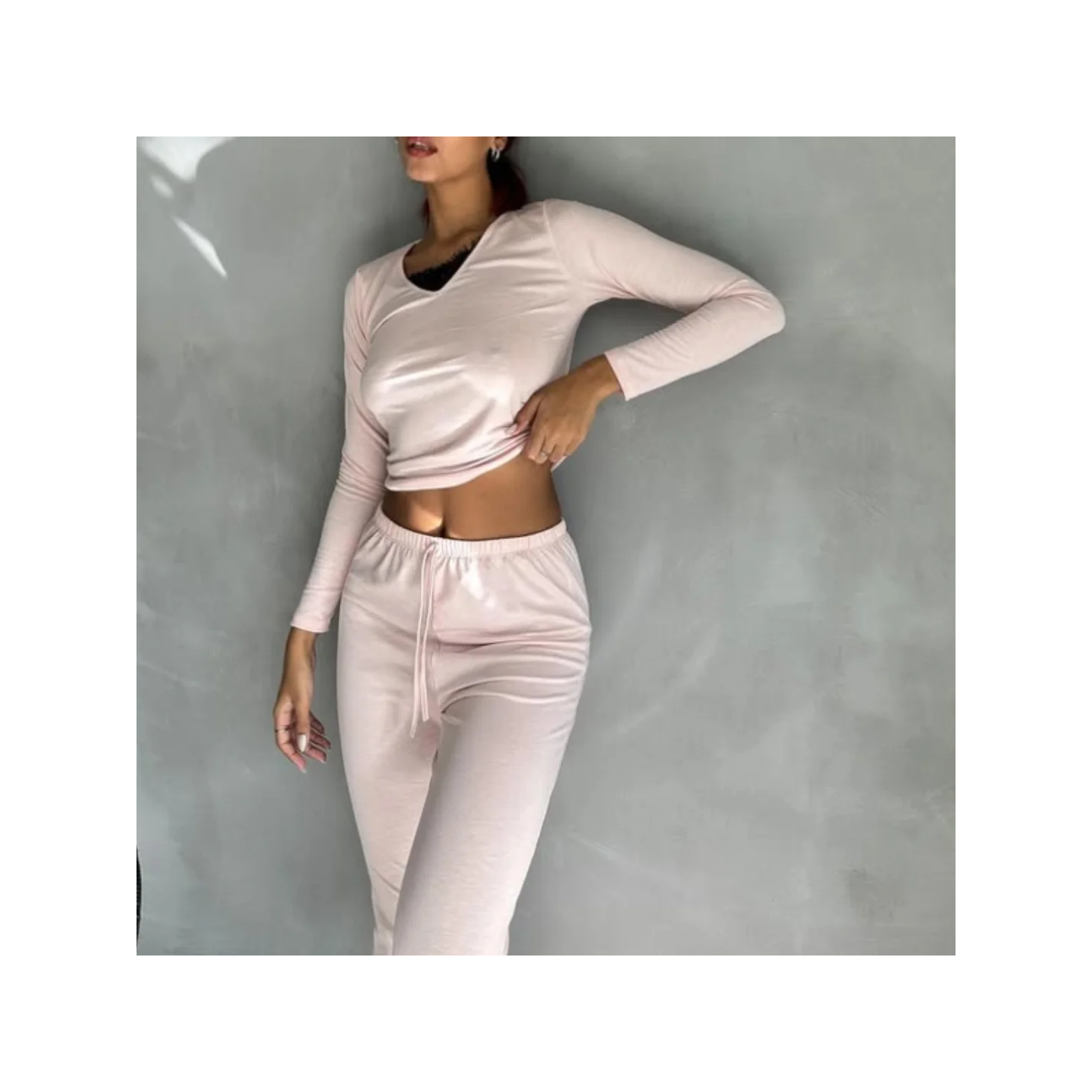 Pijama Flori de modal manga larga