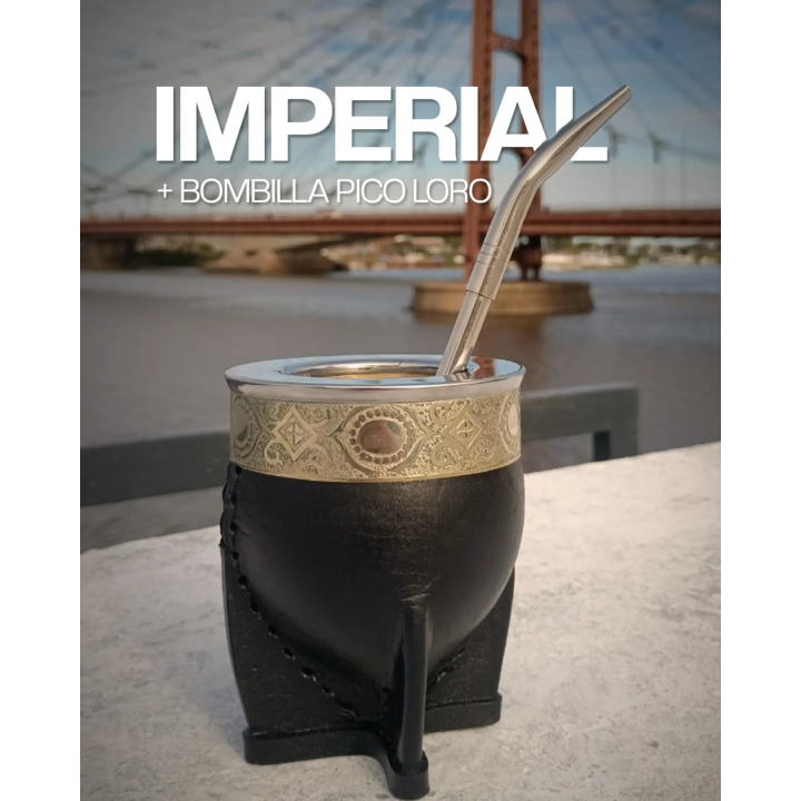 Combo mate imperial y bombilla pico de loro