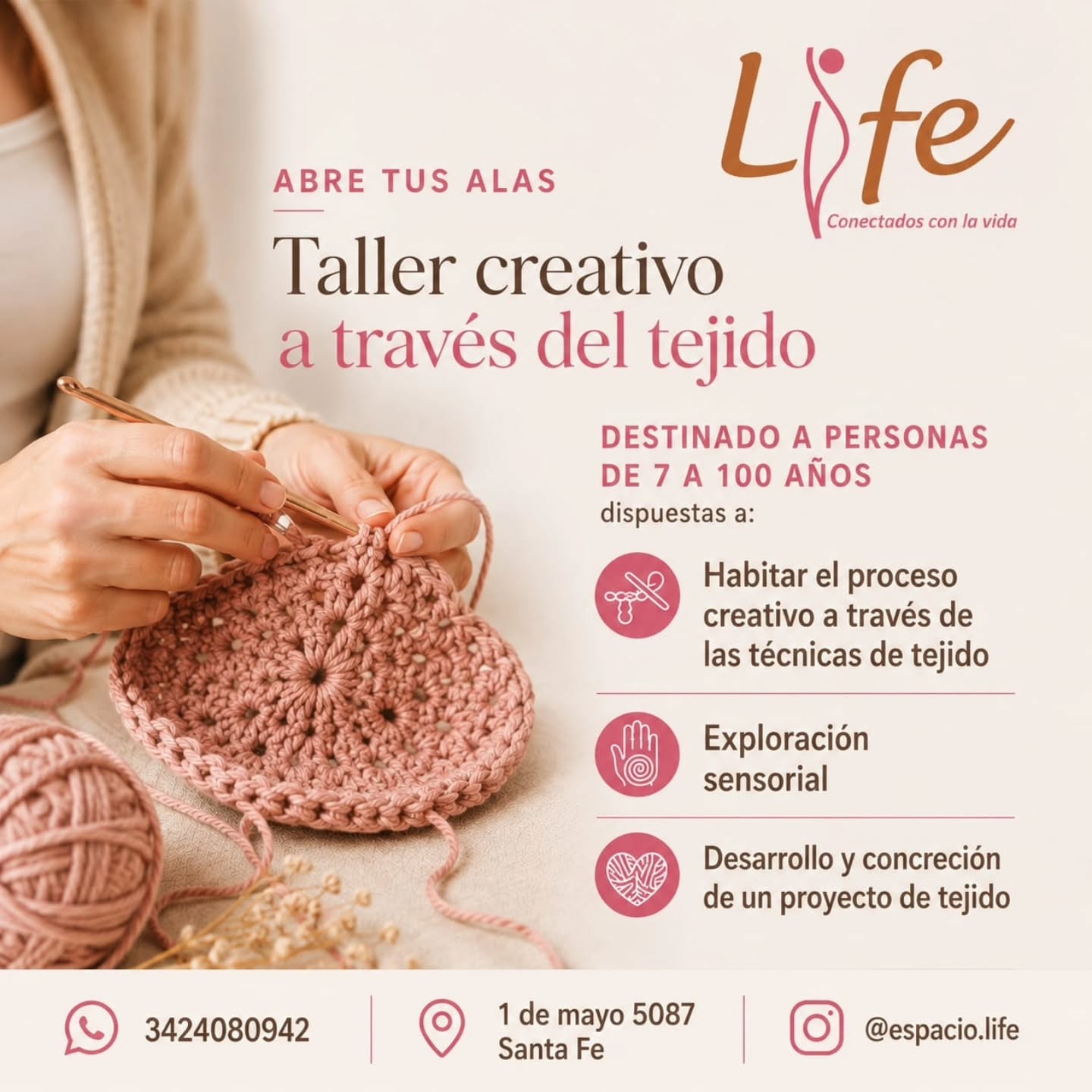 Taller de tejido creativo