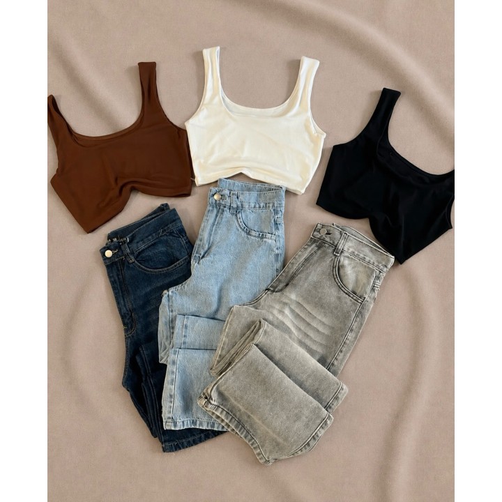 Top Michigan y jean wide leg