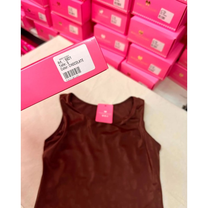Top chocolate Marcela Koury art. 5821