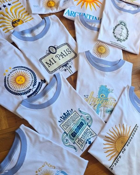 Remeras de algodón estampadas