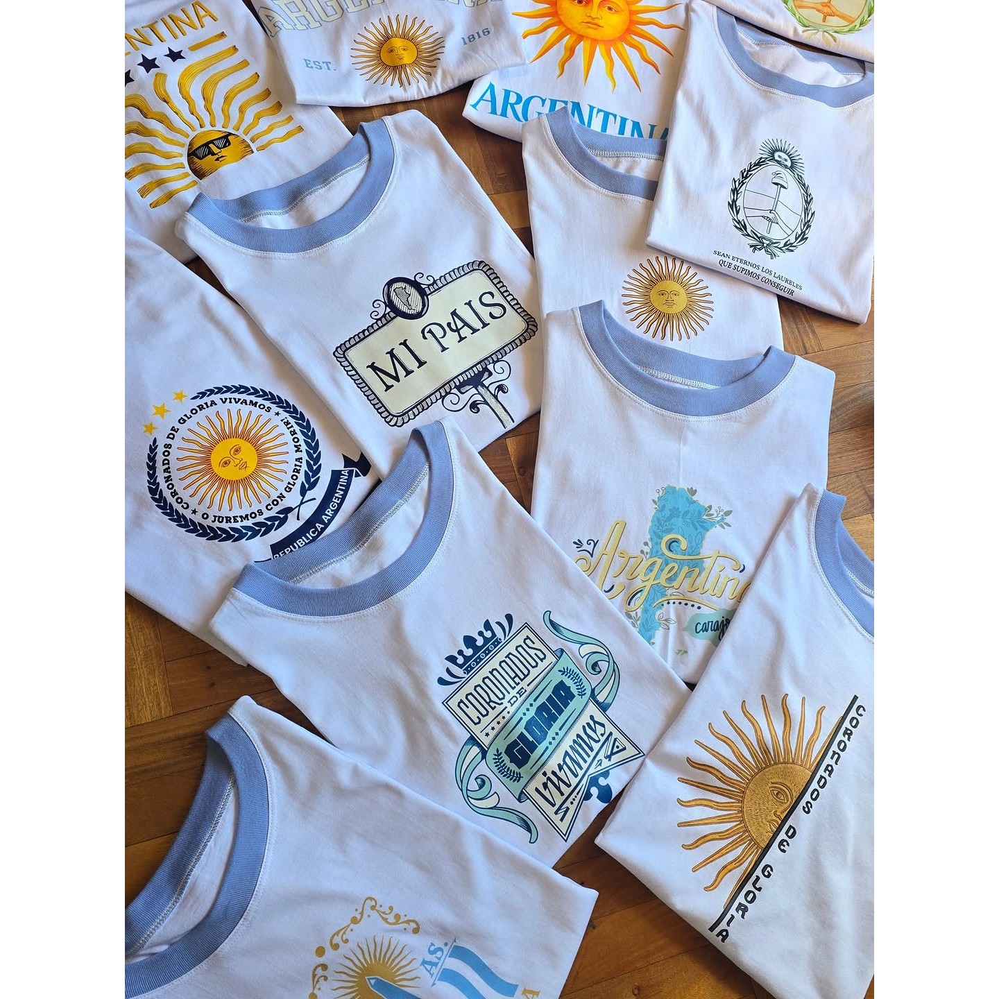 Remeras de algodón estampadas