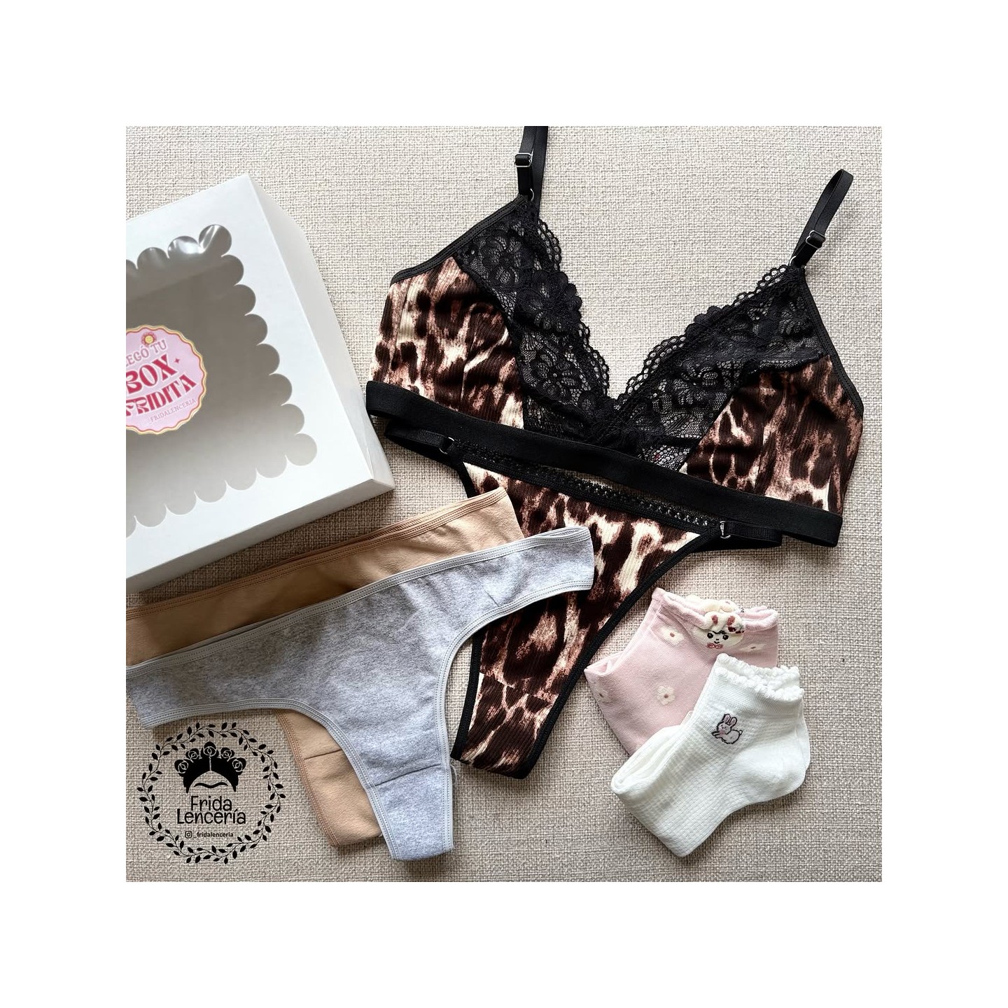 Conjunto animal print con opción de box