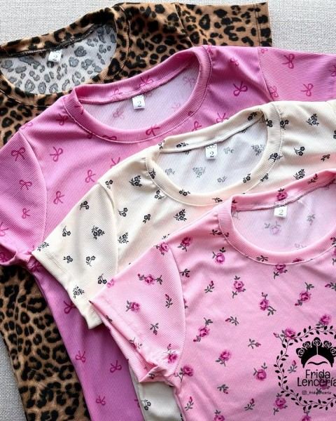 Pijamas de short en distintas estampas