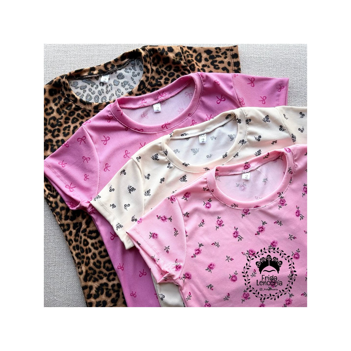 Pijamas de short en distintas estampas