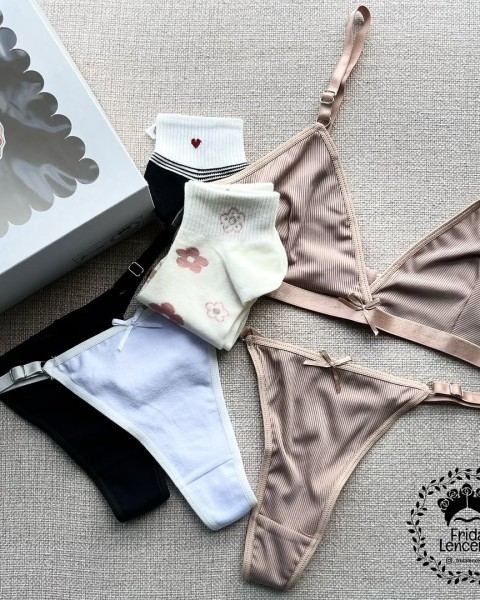 Conjunto de morley beige