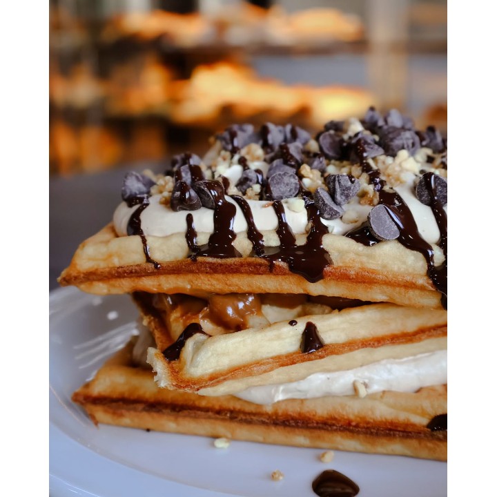 Waffles con chocolate