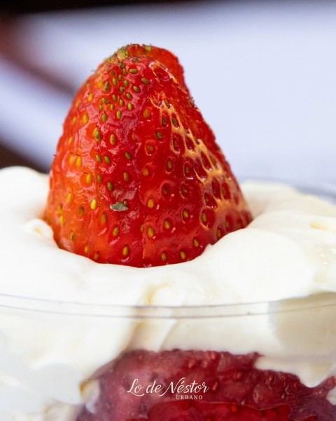 Frutillas con crema
