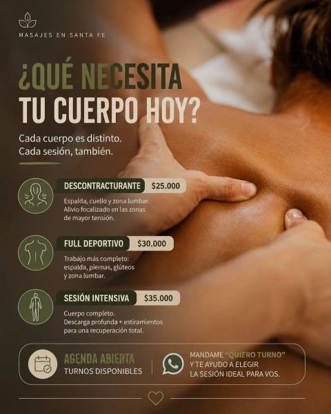 Sesión intensiva de masajes