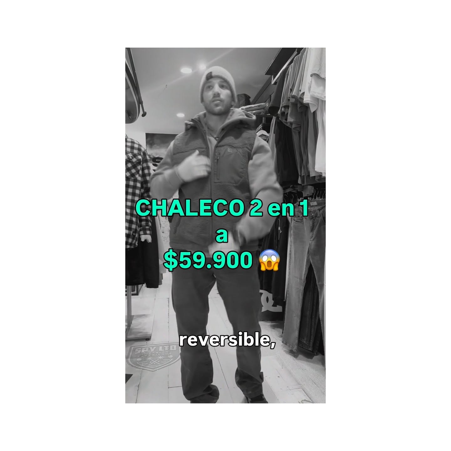 Chaleco reversible dos en uno