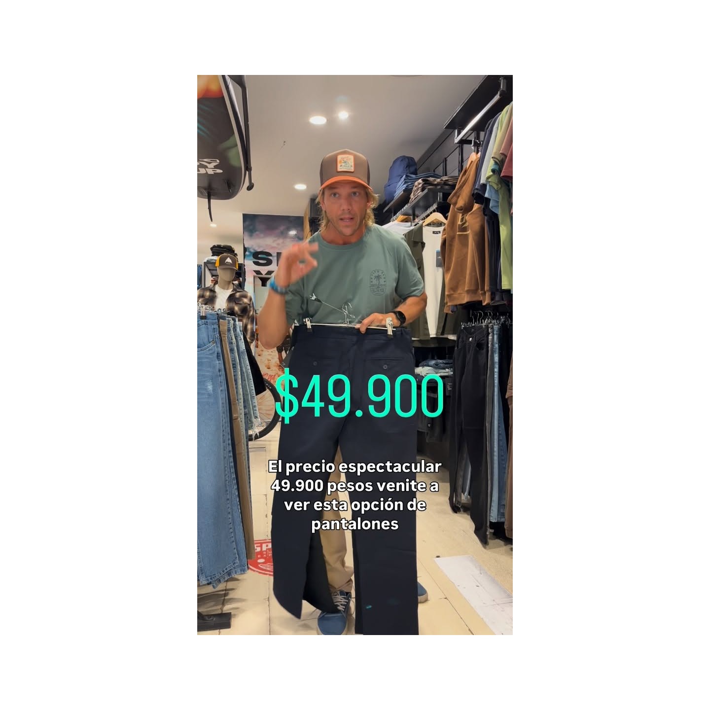 Pantalones corte chino