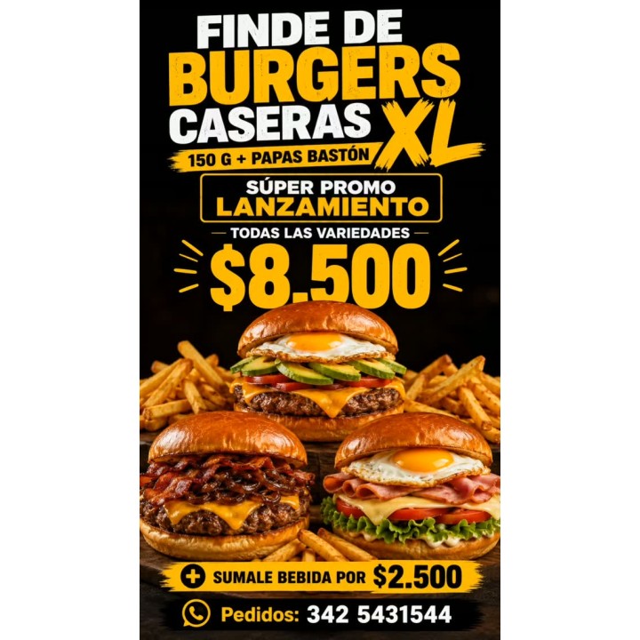 Burgers caseras XL