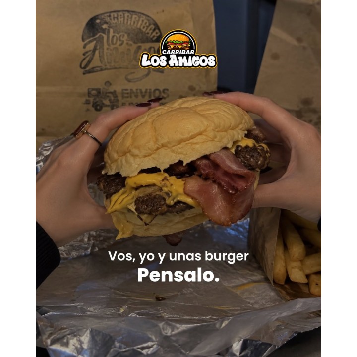 Burger de morrón y panceta