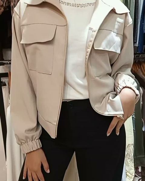 Sastrero wide leg, remera sin mangas algodón importado con atrás en cuello, campera superliviana