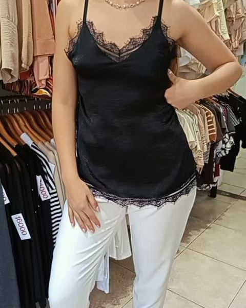 Musculosa lencería, pantalón sastrero