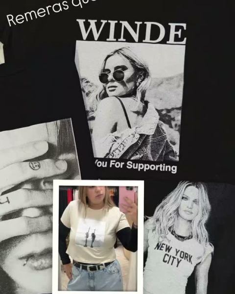 Remeras de algodón con estampa