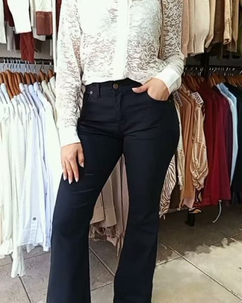 Oxford negro hasta talle 46, camisa encaje